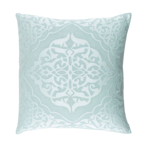 Adelia 18 X 18 inch Mint and Pale Blue Throw Pillow