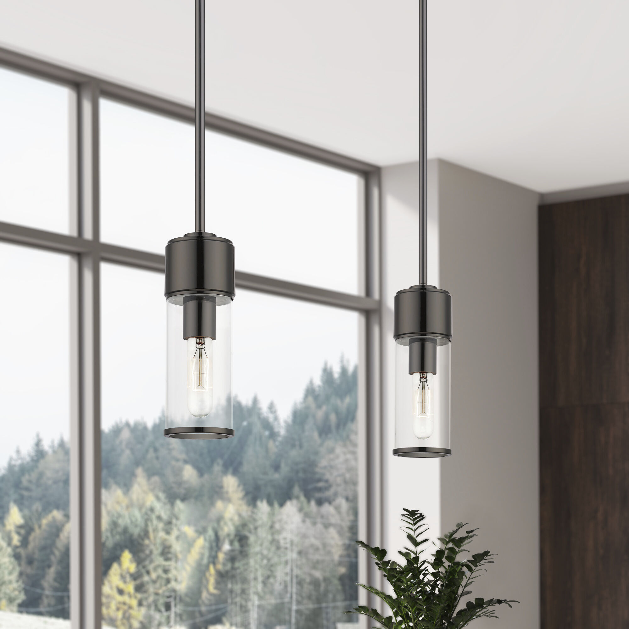 Quincy 1 Light 4.75 inch Black Chrome Mini Pendant Ceiling Light