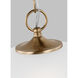 Geary 1 Light 15.75 inch Satin Brass Pendant Ceiling Light
