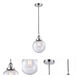 Edison Beacon LED 8 inch Polished Chrome Mini Pendant Ceiling Light