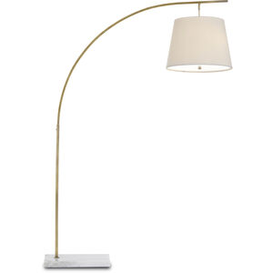 Cloister 70 inch 75.00 watt Antique Brass/White Floor Lamp Portable Light