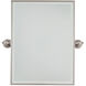 Pivot Mirrors 24 X 24 inch Brushed Nickel Mirror, Rectangle Beveled