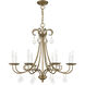 Daphne 8 Light 29.75 inch Antique Gold Leaf Chandelier Ceiling Light, Large
