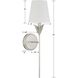 Broche Sconce Wall Light in Antique Silver