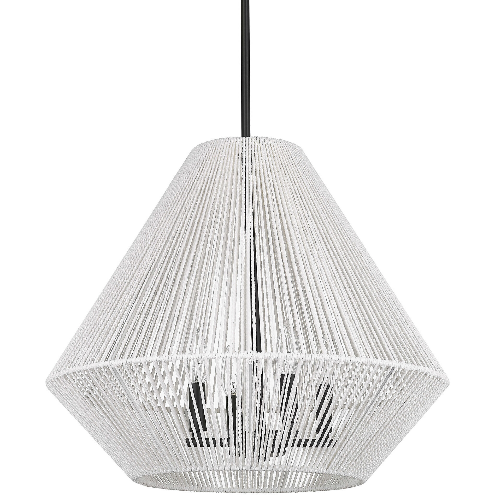 Valentina Pendant Ceiling Light in White Raphia