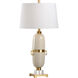 Town Square 32 inch 100.00 watt Buff Crackle Glaze/Antique Brass/Clear Table Lamp Portable Light