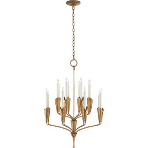 Chapman & Myers Aiden 16 Light 24.75 inch Gilded Iron Chandelier Ceiling Light, Small