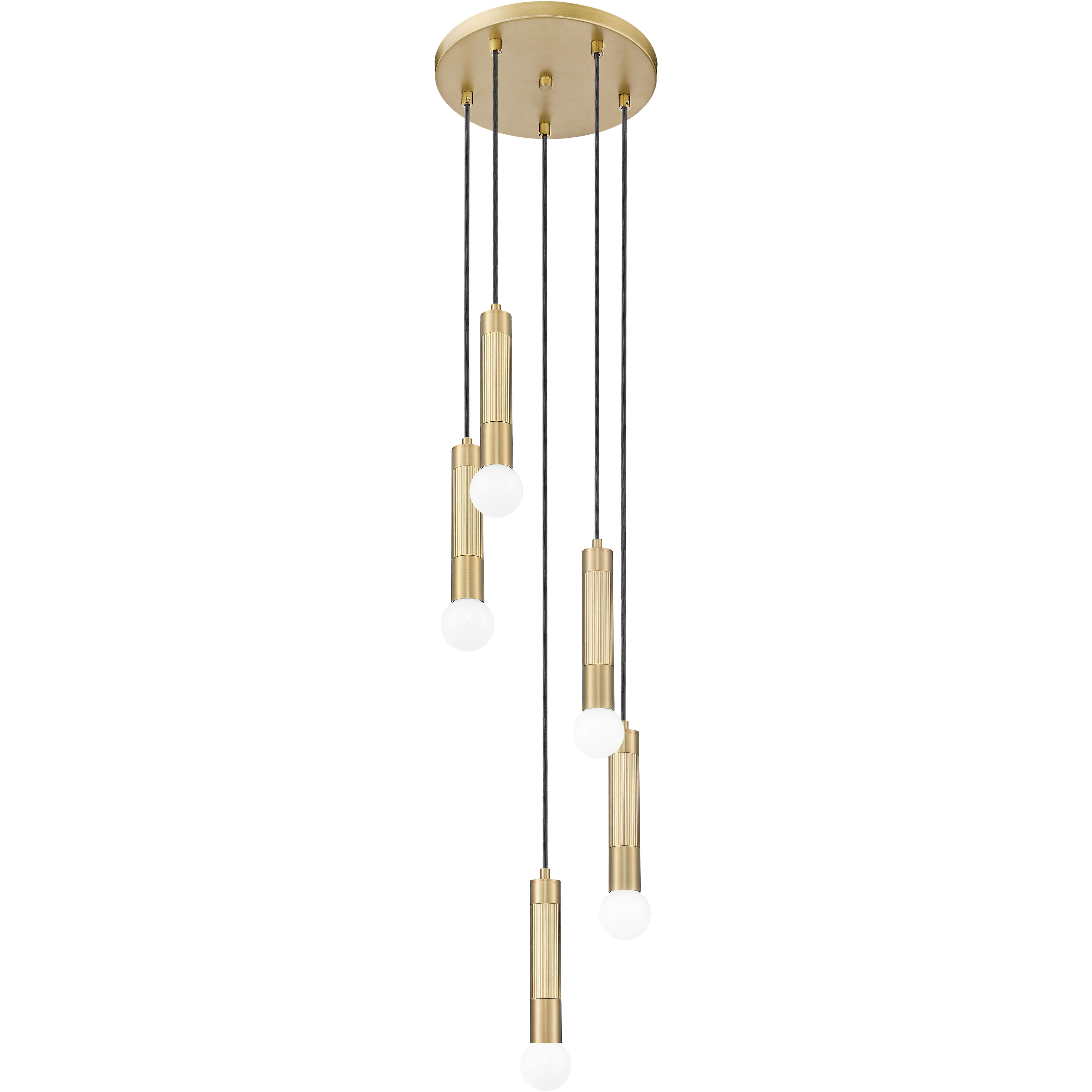 Stari 5 Light 12 inch Modern Gold Chandelier Ceiling Light