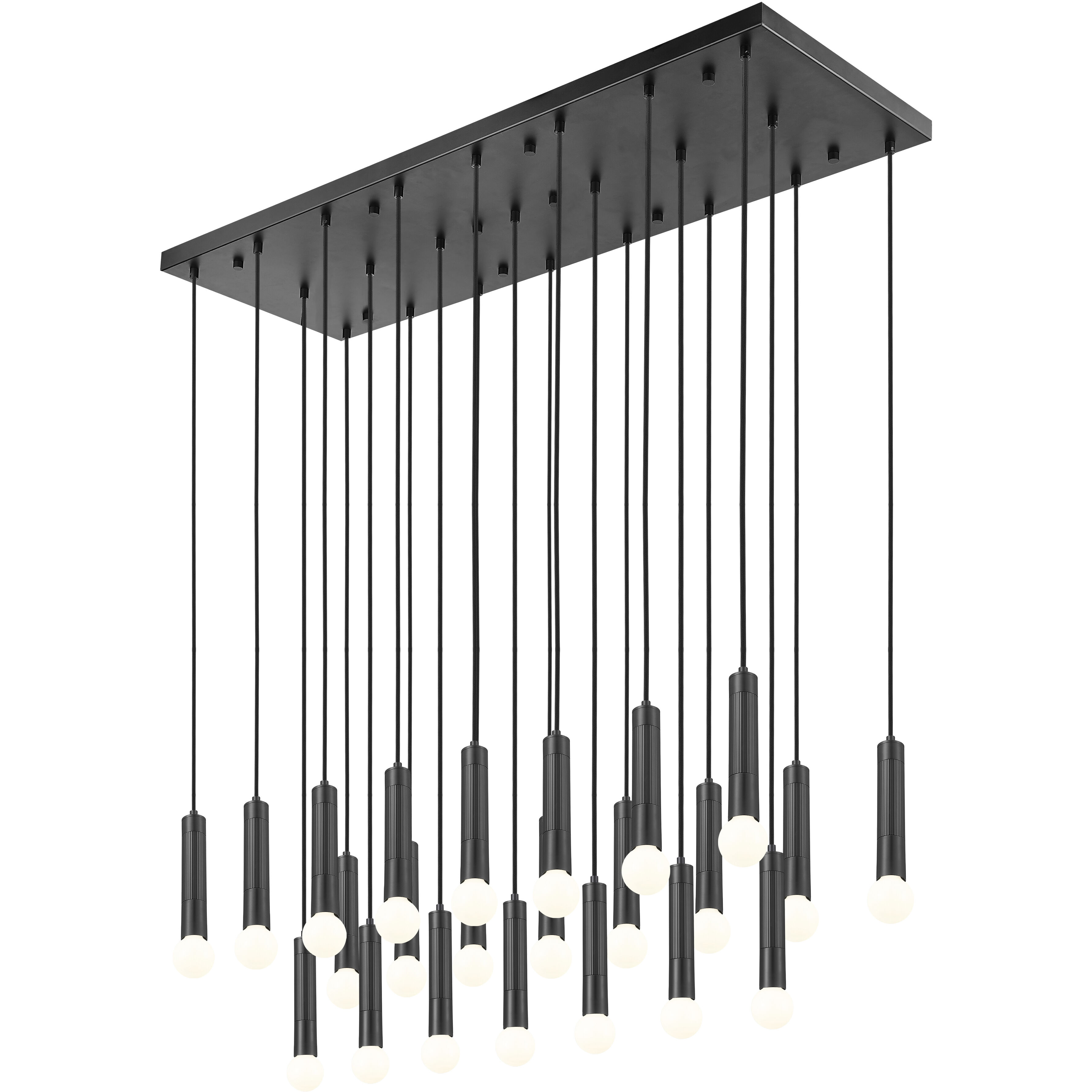 Stari Linear Chandelier Ceiling Light in Matte Black