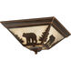 Bozeman LED 14 inch Burnished Bronze Flush Mount Ceiling Light