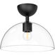 Alora Mood Jude 1 Light 12 inch Clear Glass/Matte Black Semi-Flush Mount Ceiling Light