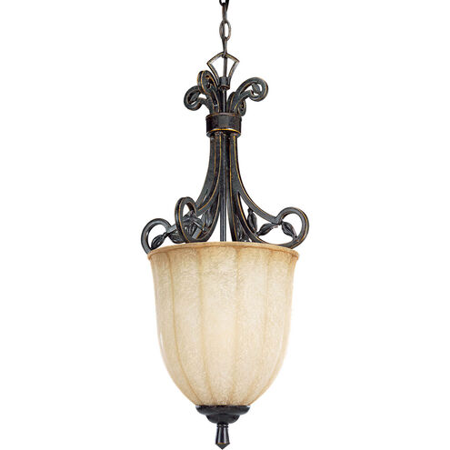 Le Jardin 1 Light 12 inch Espresso Hall & Foyer Ceiling Light