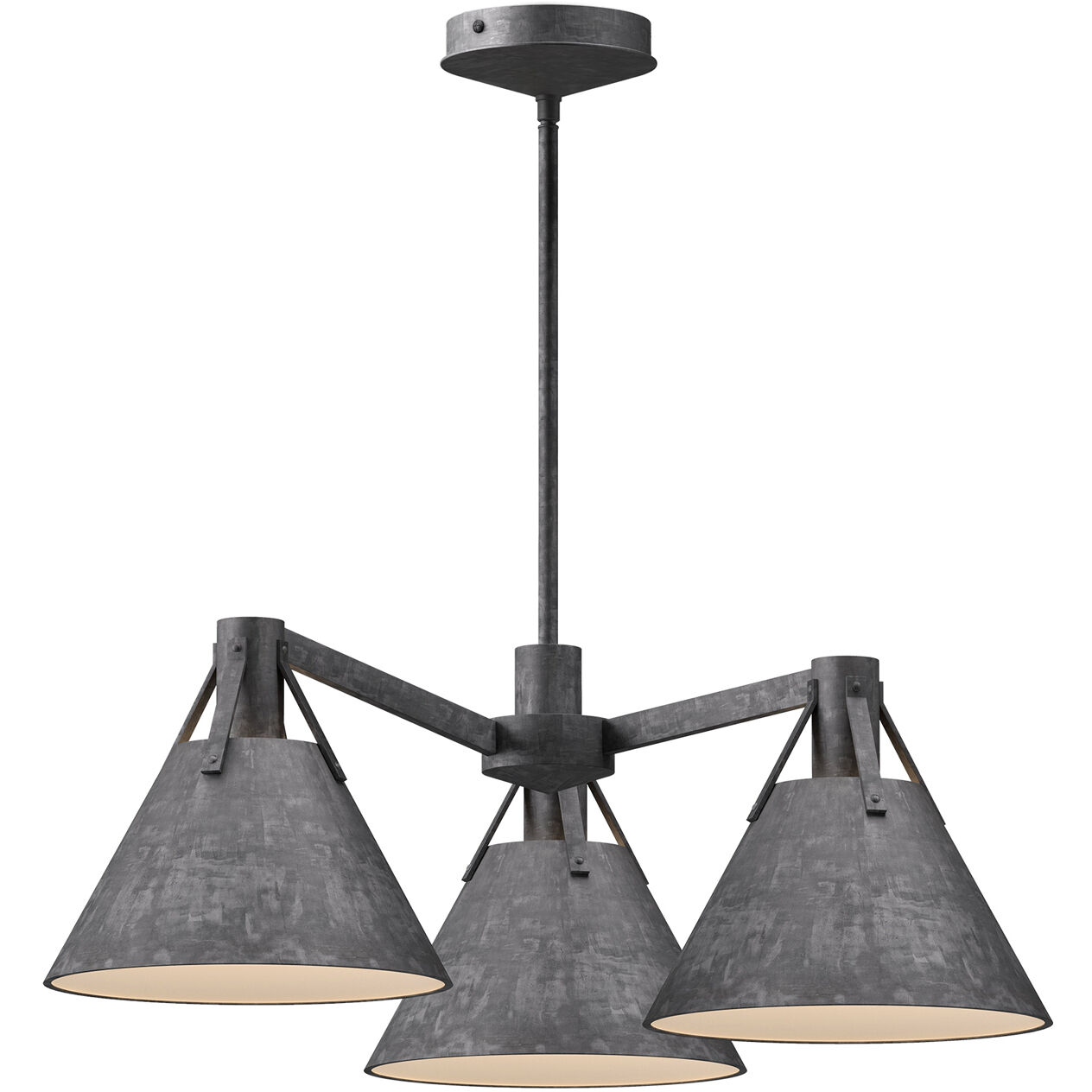 Alora Mood Archer 3 Light 25.13 inch Steel Shade Chandelier Ceiling Light