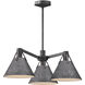 Alora Mood Archer 3 Light 25.13 inch Steel Shade Chandelier Ceiling Light