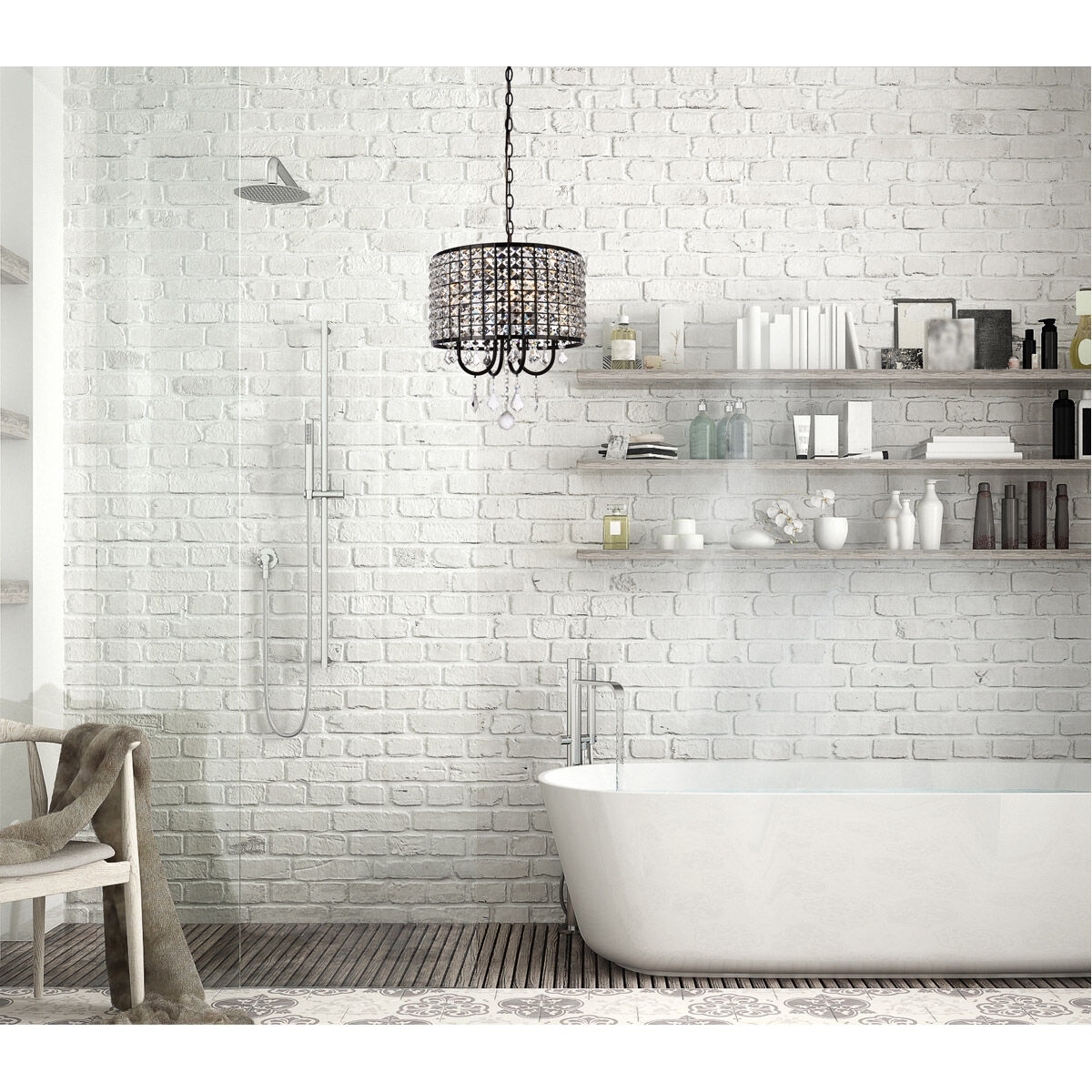 Elise 4 Light 14 inch Brass Pendant Ceiling Light