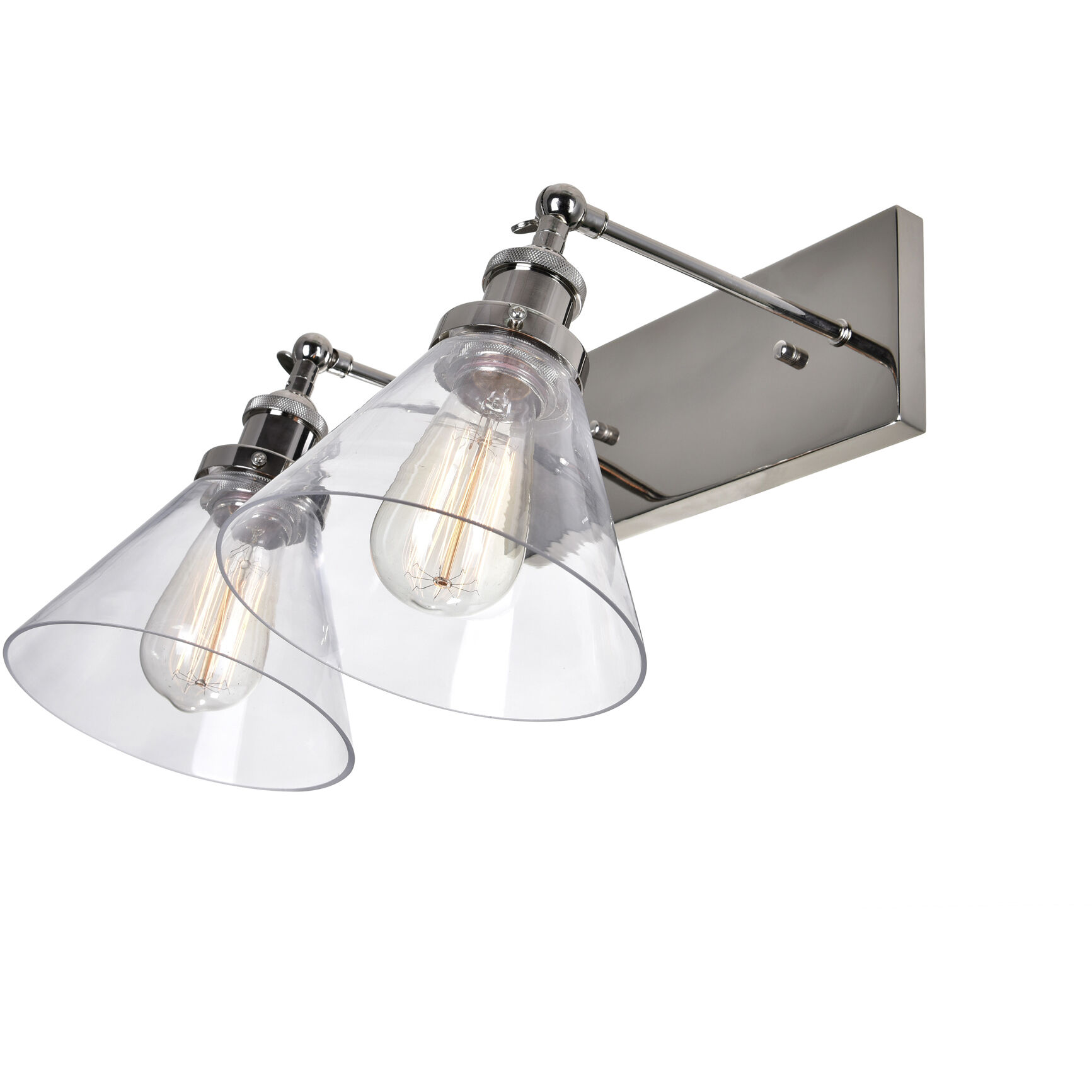 Eustis 2 Light 15 inch Polished Nickel Wall Light