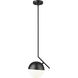 Realm Sphere 1 Light 10.75 inch Matte Black Pendant Ceiling Light