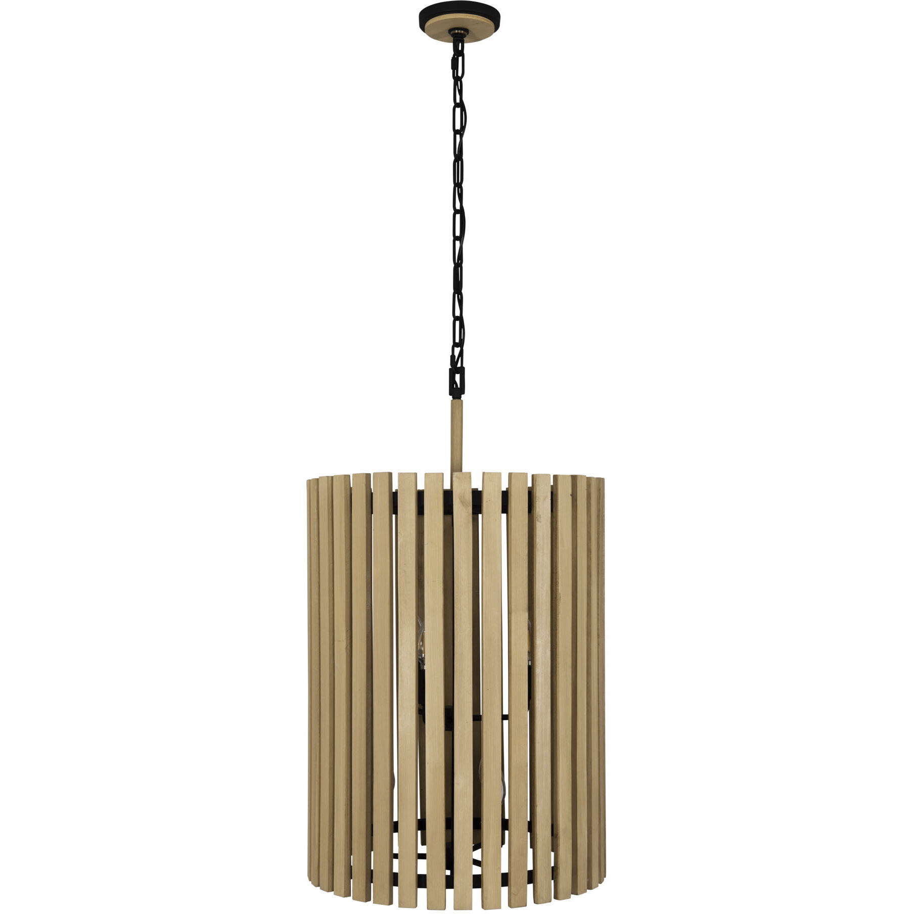 Suratto 6 Light 18 inch Matte Black and Honey Blonde Foyer Pendant Ceiling Light in Matte Black/Honey Blonde