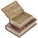 Anita 8.7 inch Brown and Multi-Color Book Box, Set of 6