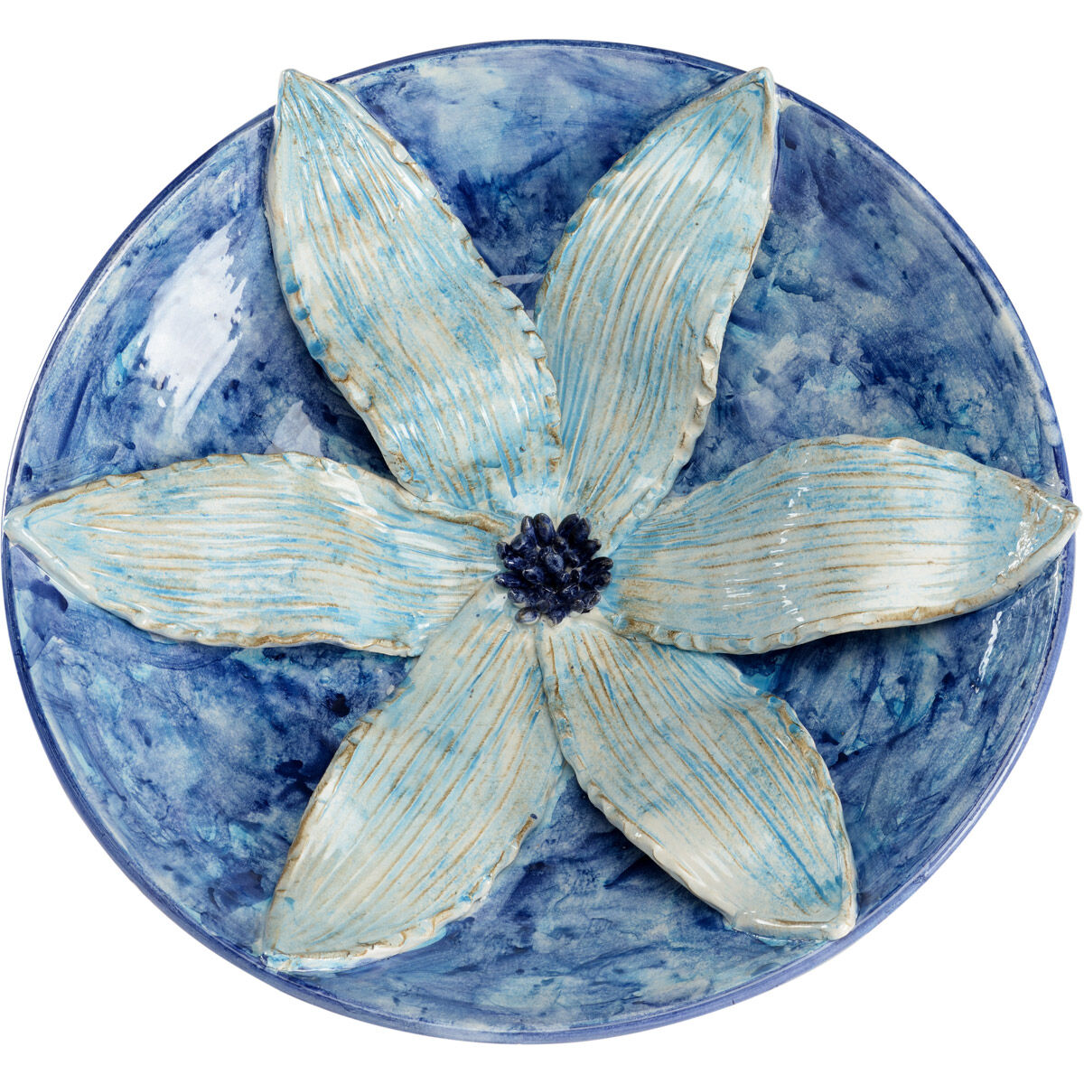 Wildwood Blue/Aqua Glaze Centerpiece
