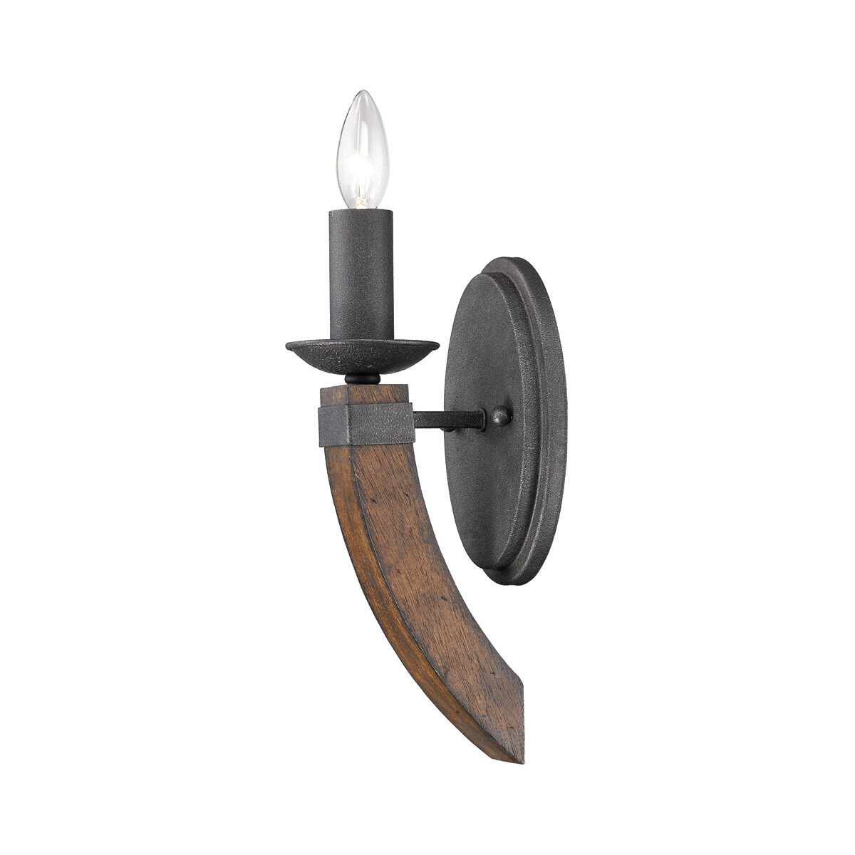 Madera 1 Light 5 inch Black Iron Wall Sconce Wall Light