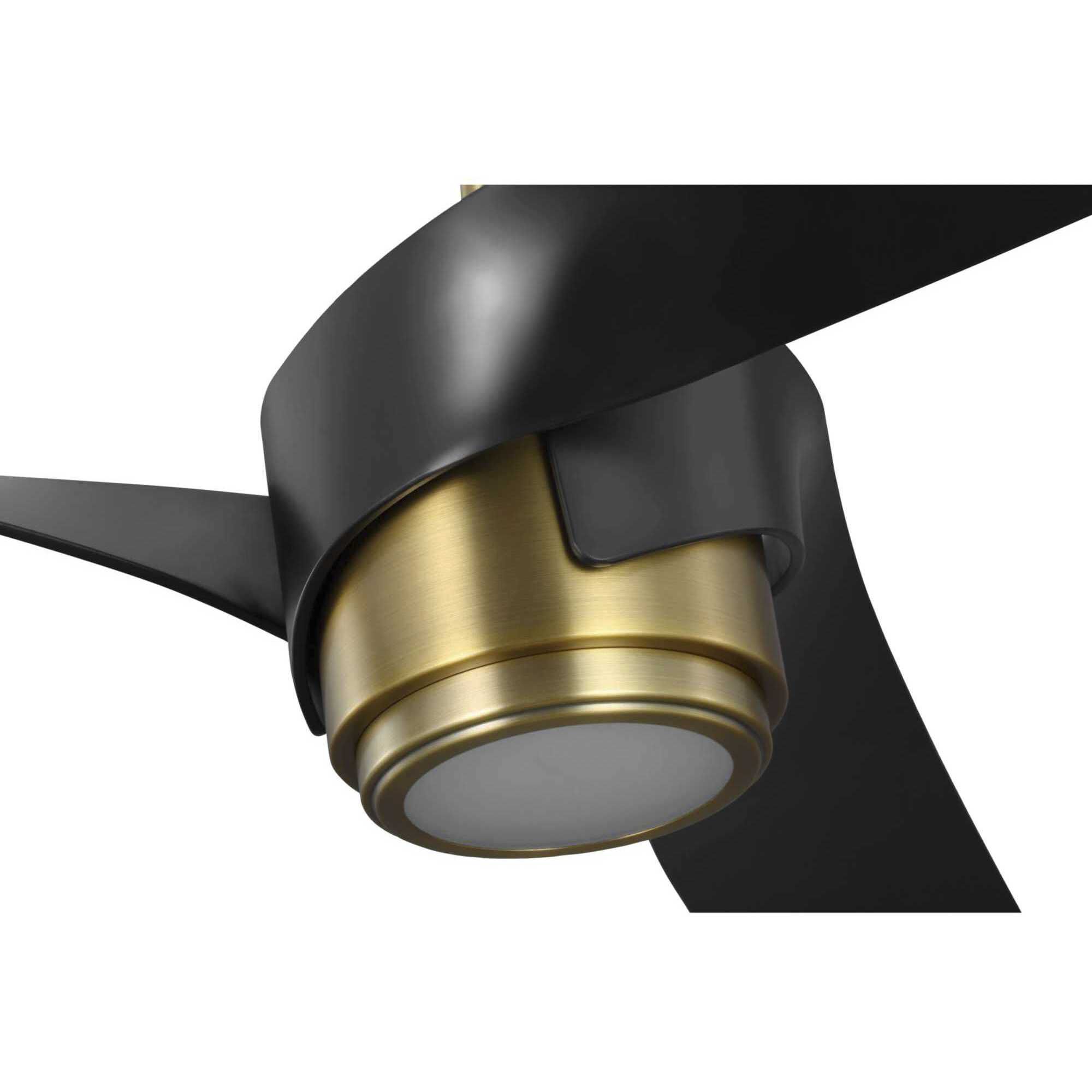 Insigna 60 inch Vintage Brass with Matte Black Blades Ceiling Fan