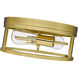 Canada 2 Light 12 inch Gold Flush Mount Ceiling Light