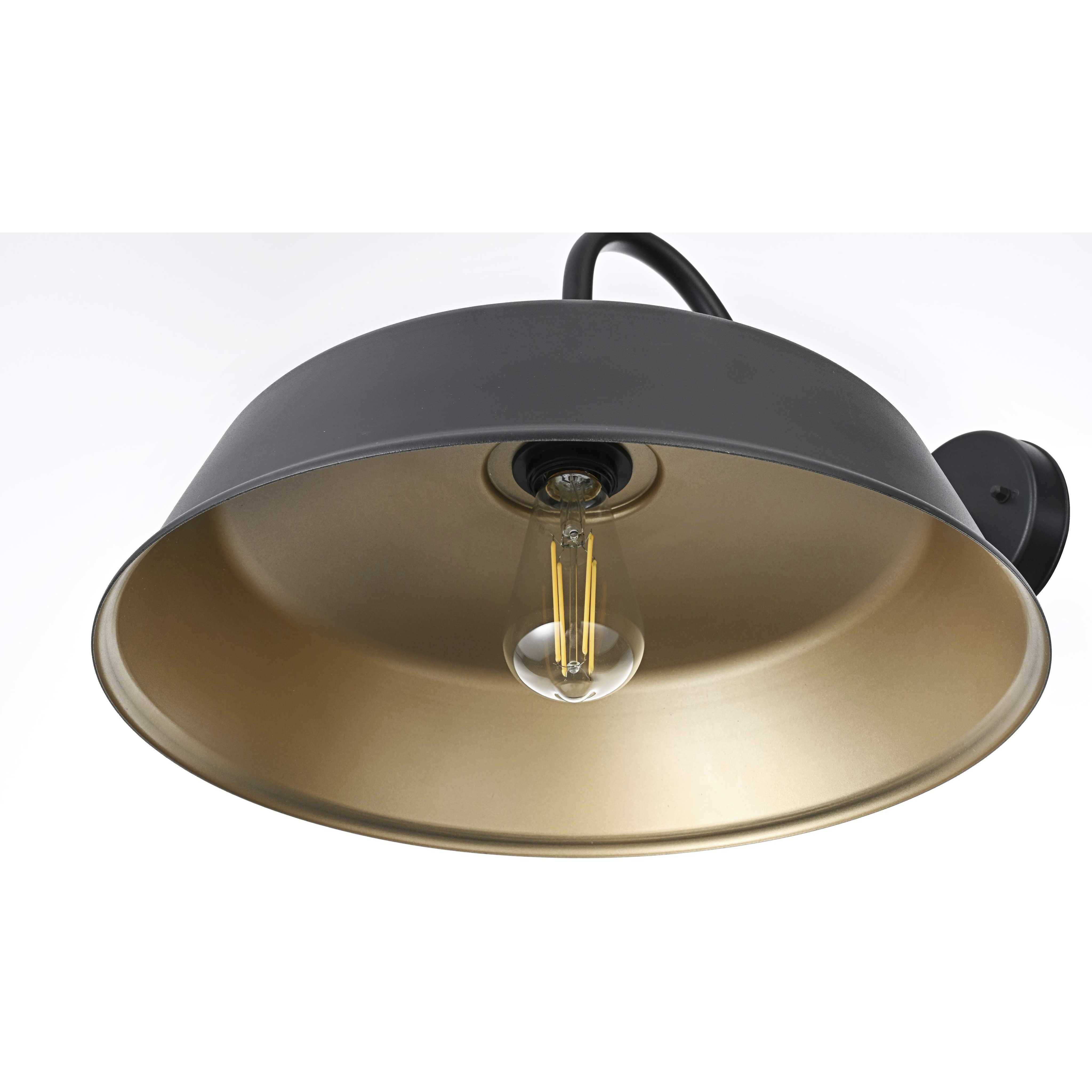 Tinsley 1 Light 12 inch Black Outdoor Wall Sconce