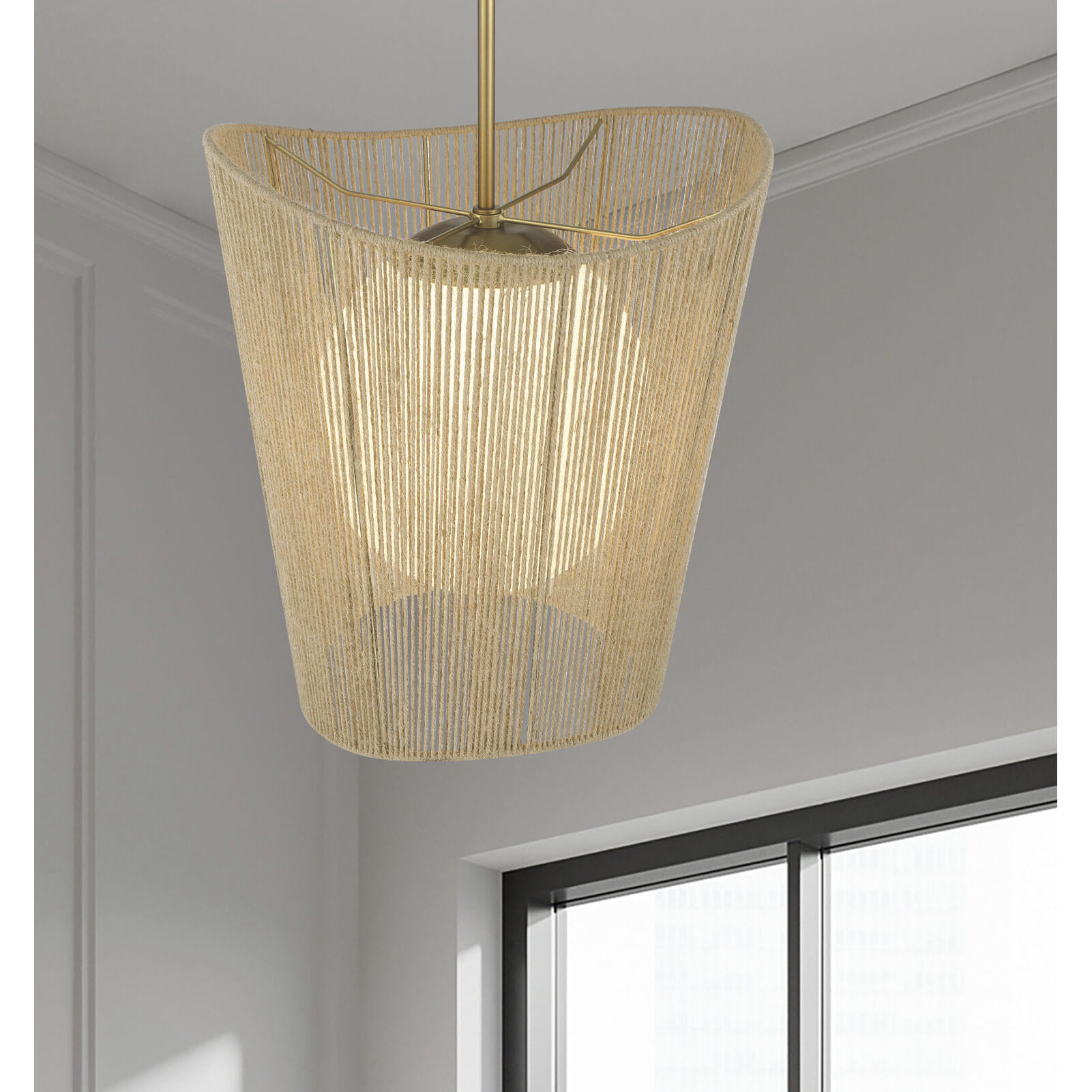 Key Largo 1 Light 16 inch Soft Brass Pendant Ceiling Light