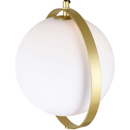 Da Vinci LED 8 inch Brass Mini Pendant Ceiling Light
