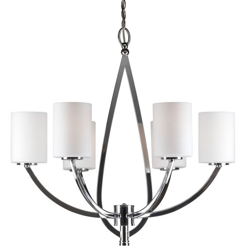 Keli 6 Light 26 inch Chrome Chandelier Ceiling Light