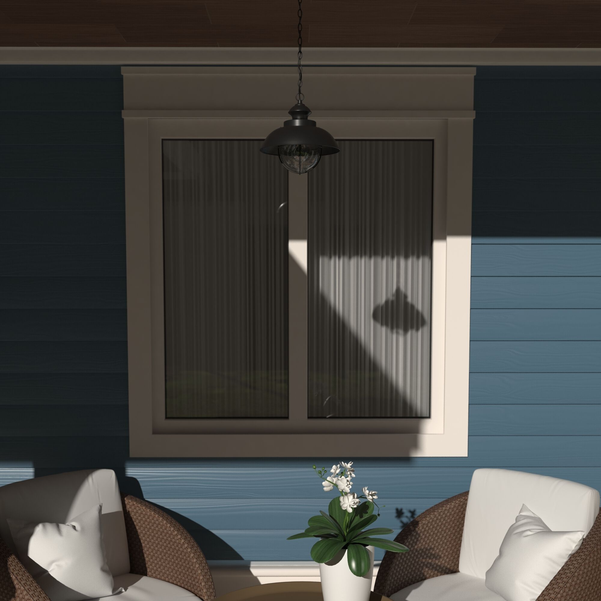 Harwich LED 10 inch Textured Black Outdoor Pendant