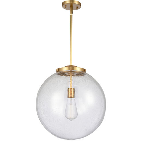Franklin Restoration Beacon 1 Light 16 inch Satin Gold Pendant Ceiling Light in Incandescent, Seedy