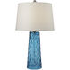 Hammered Glass 27 inch 150.00 watt Blue Table Lamp Portable Light