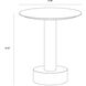 Monaco 19.75 X 17.75 inch Black / Grey Marble / Raw Umber End Table