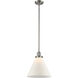 Franklin Restoration Cone 1 Light 12 inch Brushed Satin Nickel Mini Pendant Ceiling Light in Incandescent, Matte White, Franklin Restoration