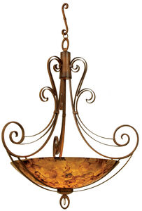 Mirabelle 6 Light 58 inch Country Iron Pendant Ceiling Light
