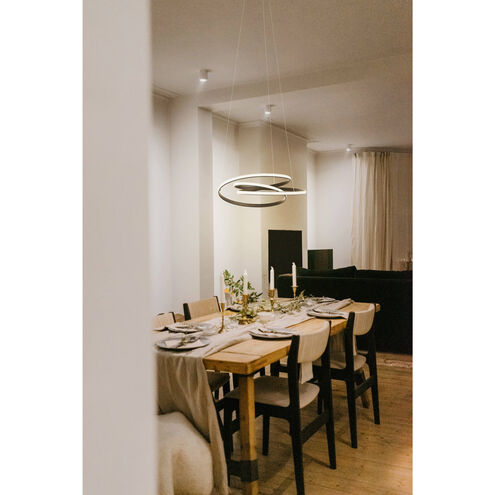 Twist 1 Light 20.5 inch Black Pendant Ceiling Light, Twirl Small