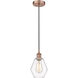 Edison Cindyrella LED 6 inch Antique Copper Mini Pendant Ceiling Light