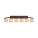 Textile 56.5 inch Dark Bronze Bath Bar Wall Light