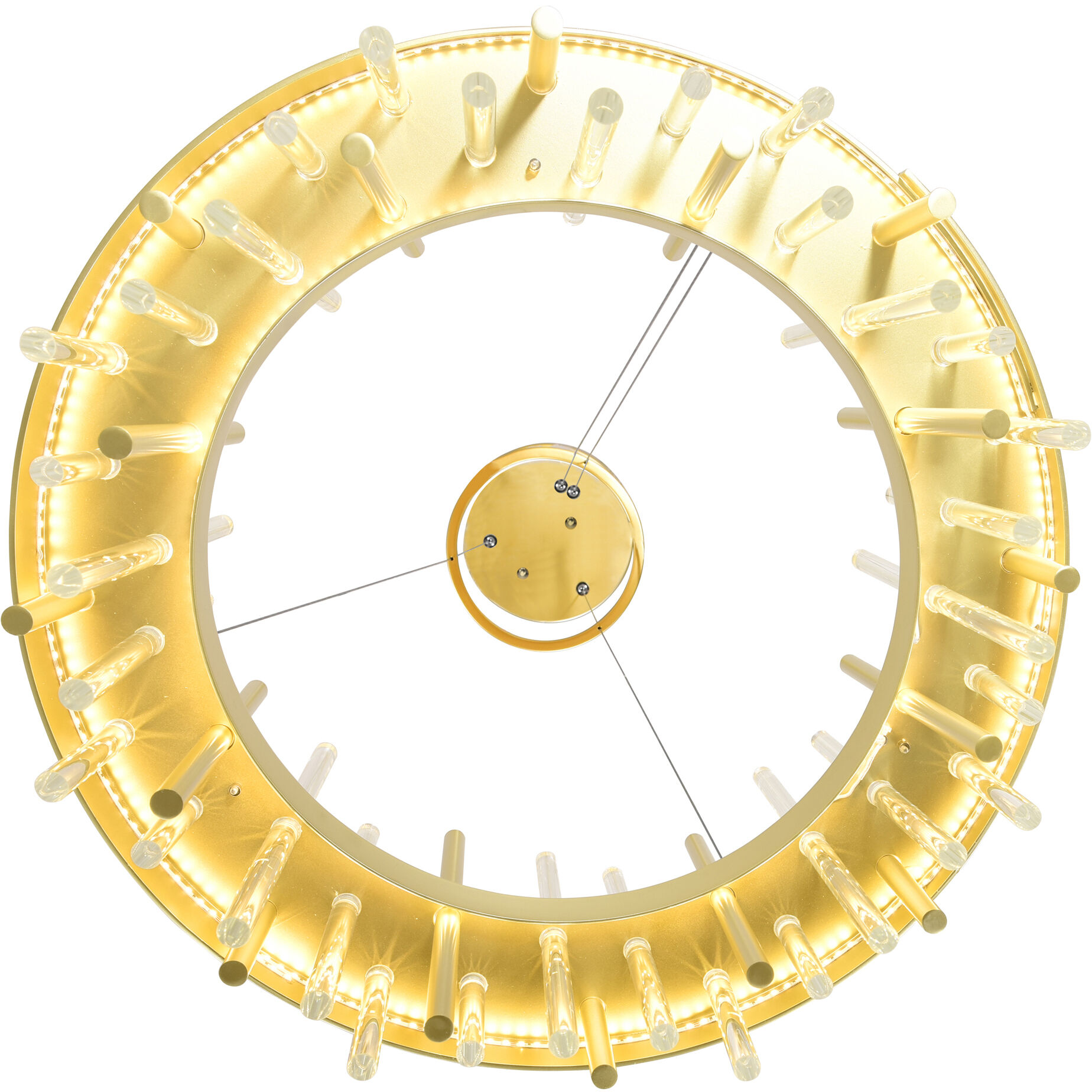 Millipede LED 20 inch Satin Gold Chandelier Ceiling Light