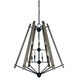 Meredith 9 Light 34 inch Matte Black Foyer Chandelier Ceiling Light