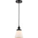 Edison Cone 1 Light 6 inch Matte Black Mini Pendant Ceiling Light