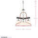 Allie 3 Light 18 inch Black/Polished Nickel Chandelier Ceiling Light