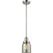 Franklin Restoration Bell 1 Light 5 inch Polished Nickel Mini Pendant Ceiling Light in Incandescent, Silver Plated Mercury, Franklin Restoration
