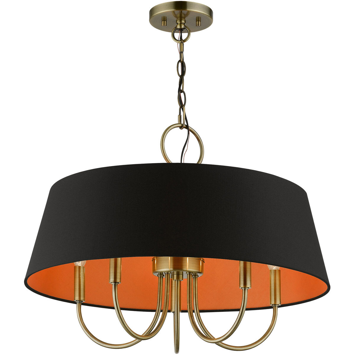 Palma 5 Light 23 inch Antique Brass Pendant Chandelier Ceiling Light