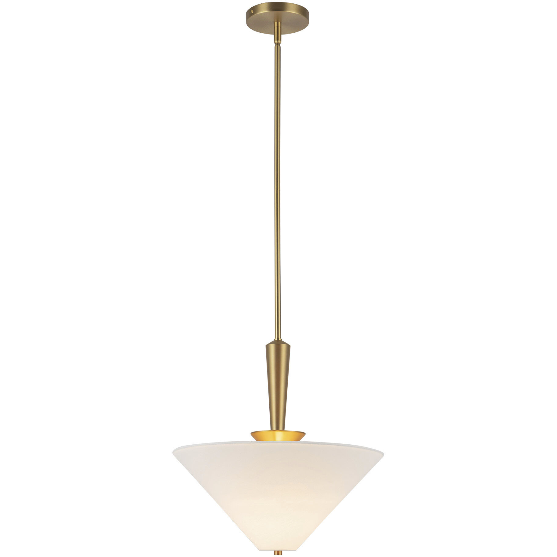 Alora Mood Bridgette 1 Light 16.38 inch Brushed Gold/White Linen Pendant Ceiling Light in Brushed Gold and White Linen, Linen Shade