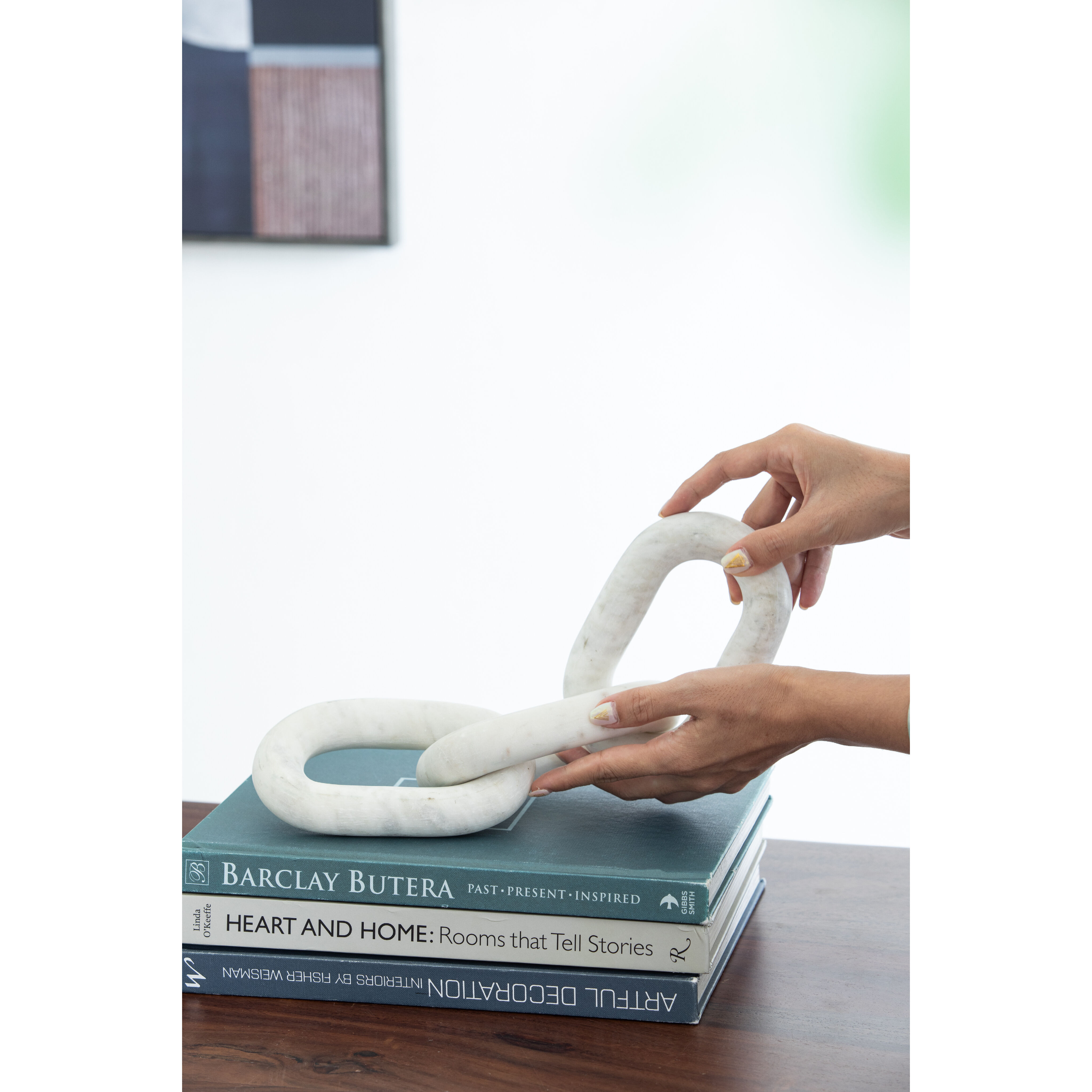 Anita White Marble Chain