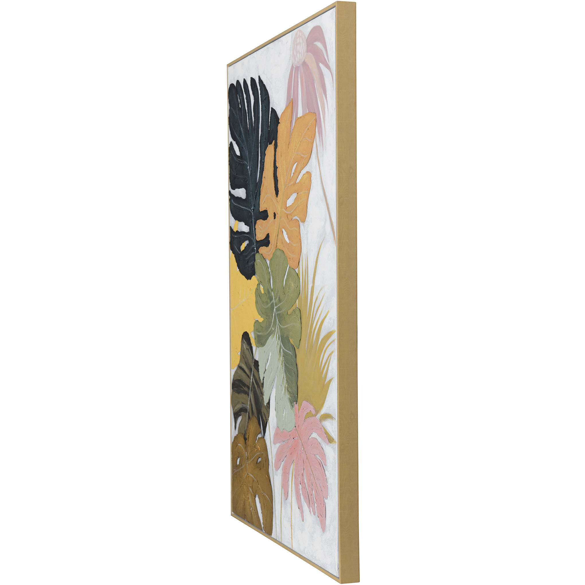 Stu Multi - White and Black and Orange and Pink and Yellow Wall Art
