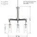 Pullman Junction 3 Light 20 inch Coal / Brushed Nickel Chandelier Ceiling Light